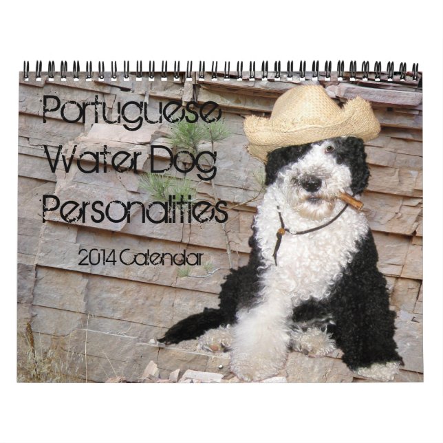 Calendario 2014 personalidades portuguesas del perro de agua (Tapa)