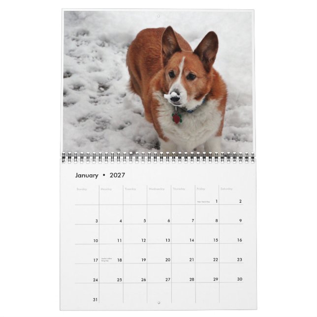 Calendario 2015 con Charlie y Maggie (Jan 2027)