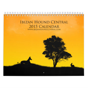 Calendario 2015 de la central del perro de Ibizan