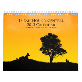 Calendario 2015 de la central del perro de Ibizan