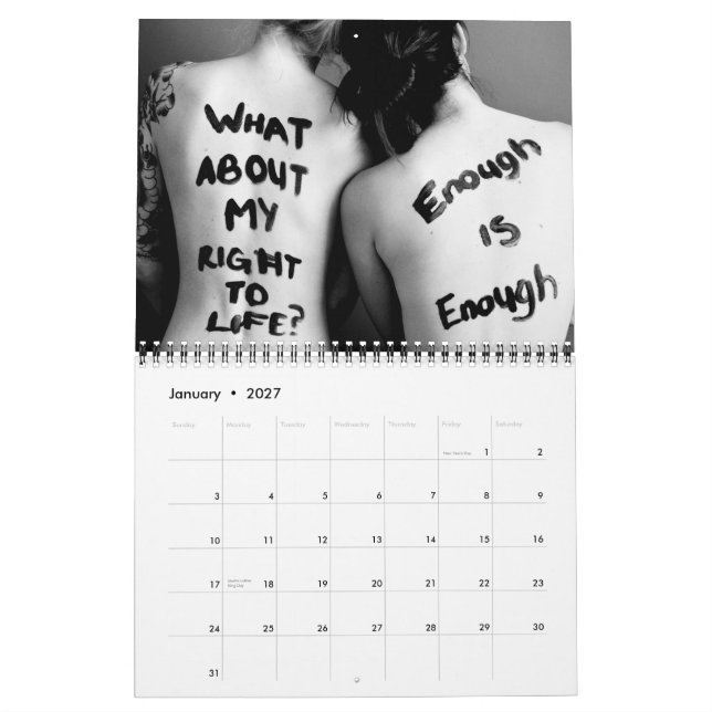 calendario 2015 de UniteWomen.org Liora K (Jan 2027)