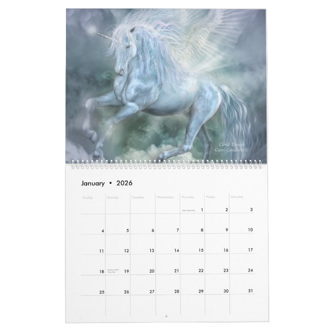 Calendario 2015 del arte de los unicornios (Jan 2026)