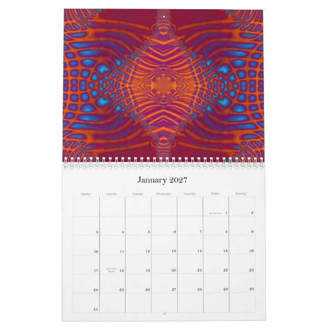 Calendario 2015 del arte del fractal C (Jan 2027)
