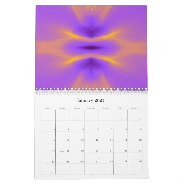 Calendario 2015 del arte del fractal D (Jan 2027)