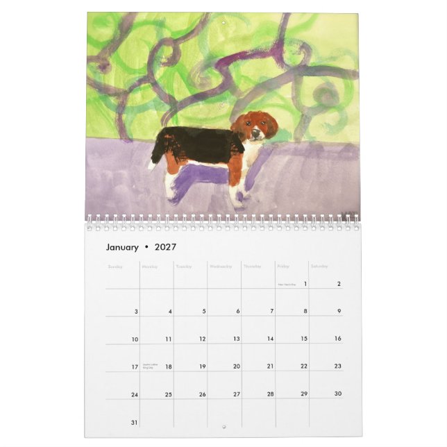 Calendario 2015 del beagle (Jan 2027)