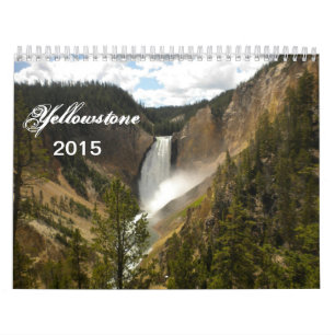 Calendario 2015 del parque nacional de Yellowstone