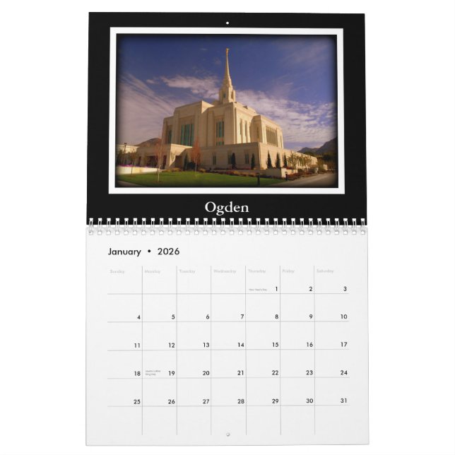 Calendario 2015 del templo de Utah calendario de (Jan 2026)