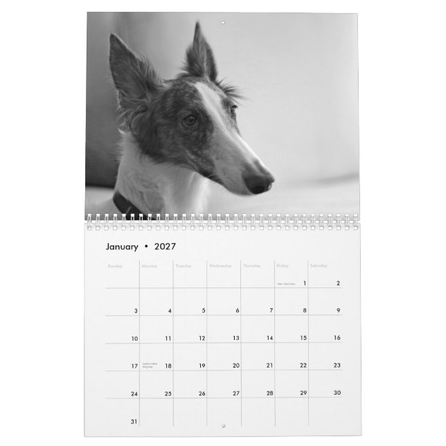 Calendario 2015 perritos de seda de Windhound (Jan 2027)