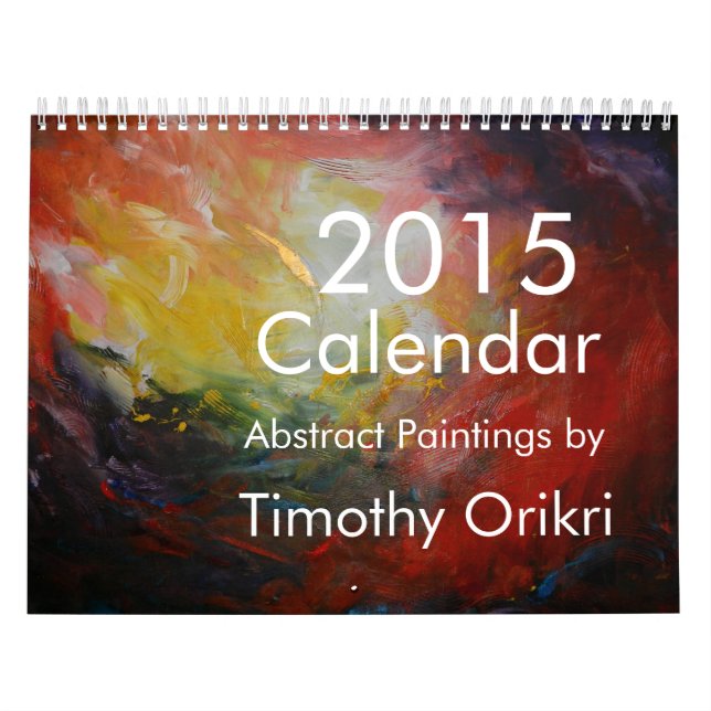 Calendario 2015 pinturas Calendario-Abstractas por Timothy (Tapa)