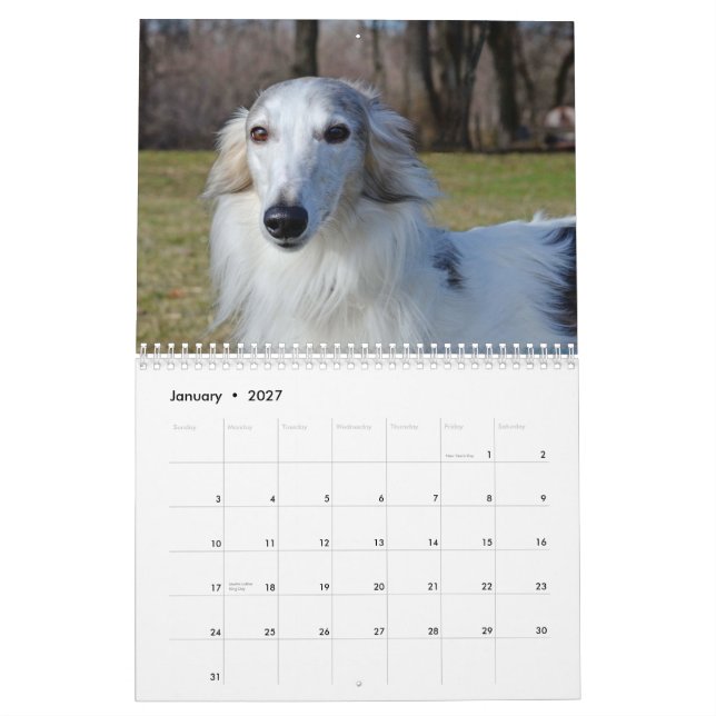 Calendario 2015 Windhounds de seda recordado (Jan 2027)