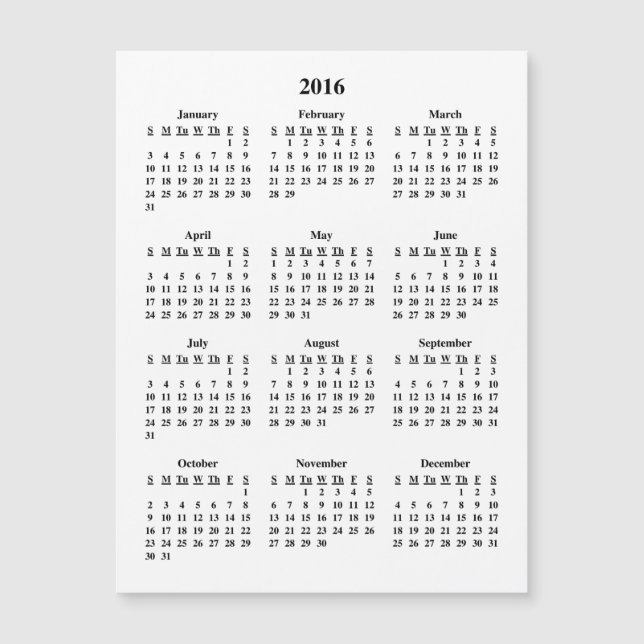 Calendario 2016 (Anverso)