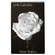 Calendario 2016-Calendario de Flores Blancas