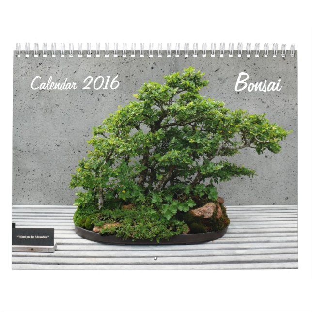 Calendario 2016 con Bonsai (Tapa)