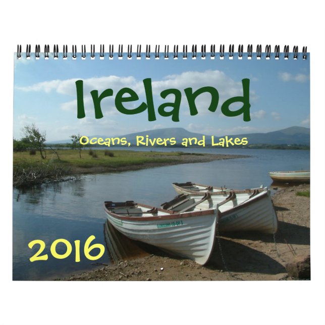Calendario 2016 de Irlanda para los océanos, ríos  (Tapa)