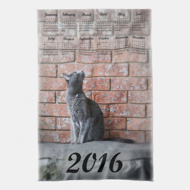 calendario 2016 de la toalla de cocina (Vertical)