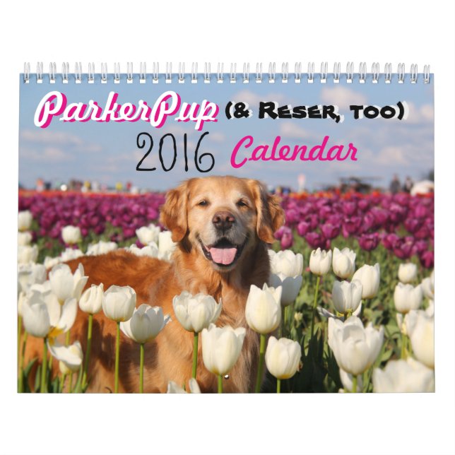 Calendario 2016 de ParkerPup (y Reser, también) (Tapa)