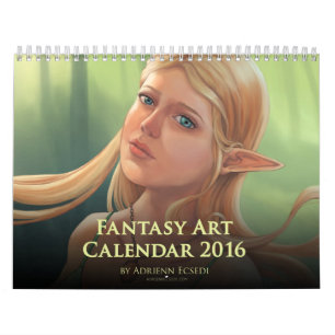 Calendario 2016 del arte de la fantasía de Adrien