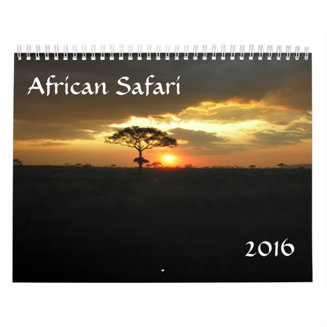 Calendario 2016 del safari de Tanzania (Tapa)