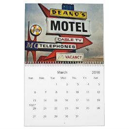 Calendario 2016 edición de los Rótulos del vintage