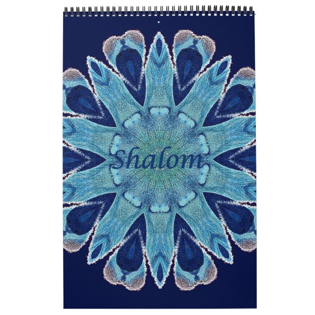 Calendario 2016 Shalom Blue Hearts Página única (Tapa)