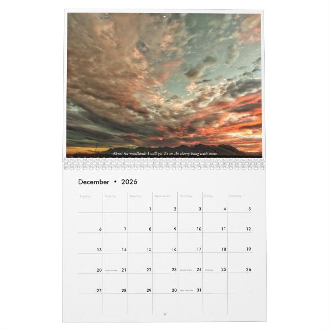 Calendario 2017 años en imágenes y verso (Dec 2026)