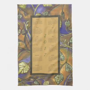 Calendario 2017 deja toalla de té de cocina