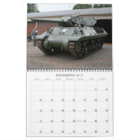 Calendario 2017 del tanque del trueno del balanceo