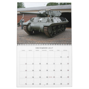 Calendario 2017 del tanque del trueno del balanceo
