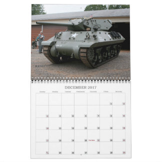 Calendario 2017 del tanque del trueno del balanceo