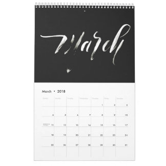 Calendario 2018 de las letras