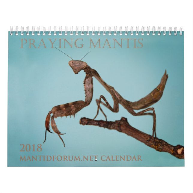 calendario 2018 de pared de Mantidforum.net (Tapa)