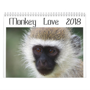 Calendario 2018 del amor del mono