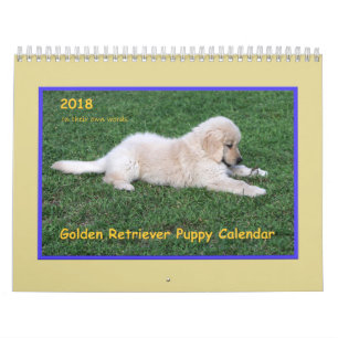Calendario 2018 del perrito del golden retriever