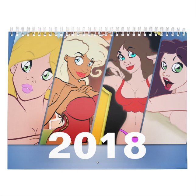 Calendario 2018 del Pin-Para arriba del dibujo (Tapa)