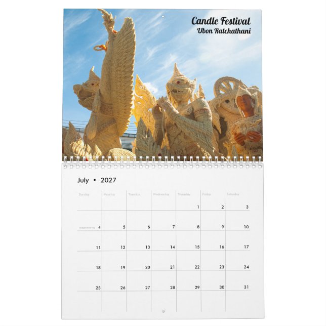 Calendario 2018 del viaje de Tailandia (Jul 2027)