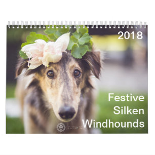 Calendario 2018 Windhounds de seda festivo