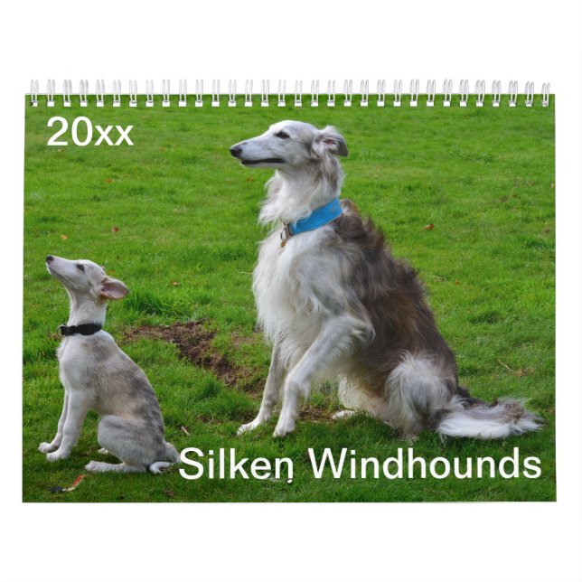 Calendario 2018 Windhounds de seda (perros múltiples) (Tapa)