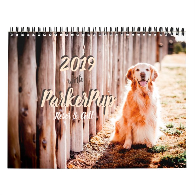 Calendario 2019 con ParkerPup, Reser y la papada (Tapa)