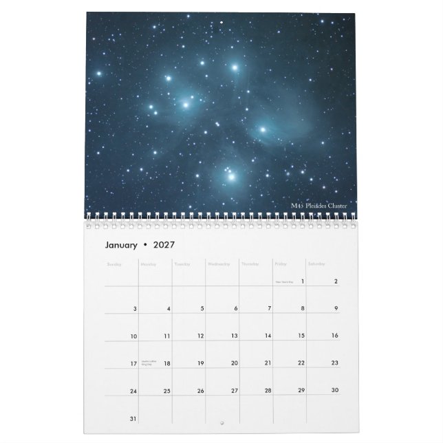 Calendario 2019 de la astronomía (Jan 2027)
