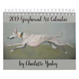 Calendario 2019 del arte del galgo por Charlotte