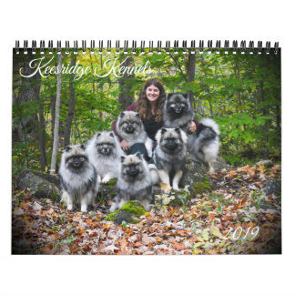 Calendario 2019 del Keeshond de Keesridge