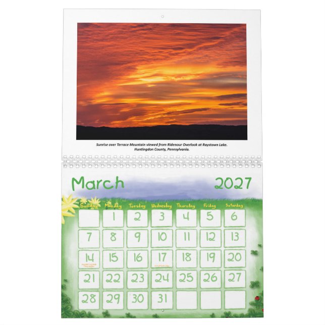 Calendario 2019 del medio de las alzas de Kyle (Mar 2027)
