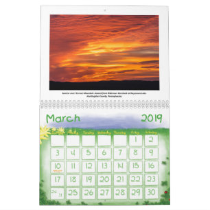 Calendario 2019 del medio de las alzas de Kyle