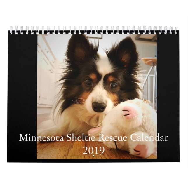 Calendario 2019 del rescate de Minnesota Sheltie (Tapa)