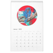 Calendario 2019 - pájaros y conejitos