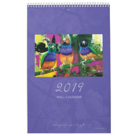 Calendario 2019 - pájaros y conejitos
