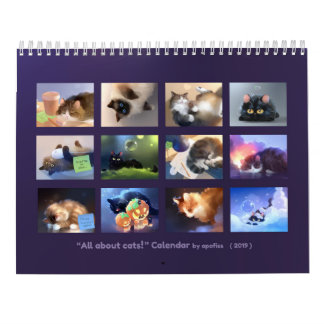 Calendario 2019 - ¡Todo sobre gatos!