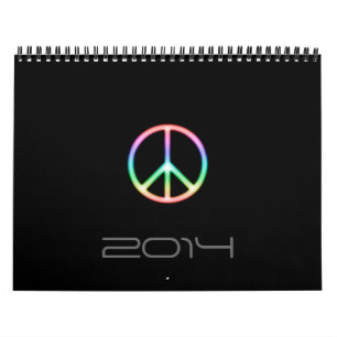 Calendario 201X del símbolo de paz