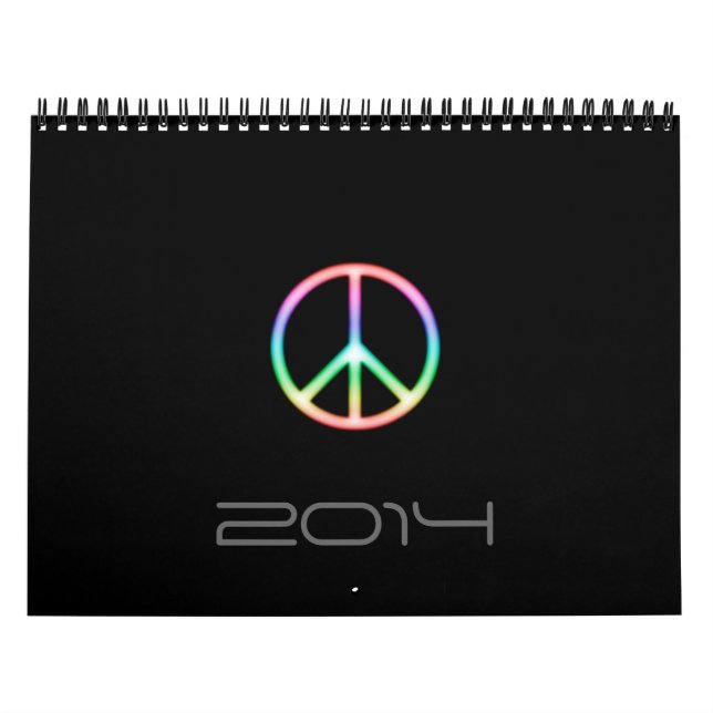 Calendario 201X del símbolo de paz (Tapa)
