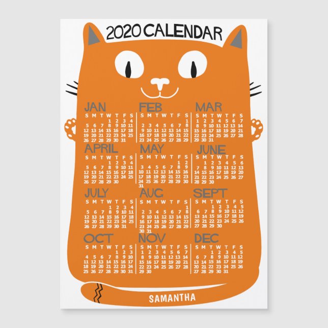 Calendario 2020 (Consulte Descripción de la nueva  (Anverso)